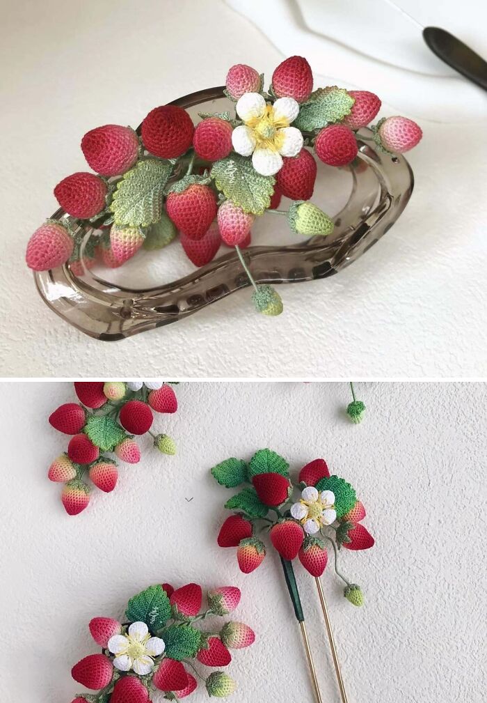 Can’t Stop Making These Cute Crochet Strawberries!