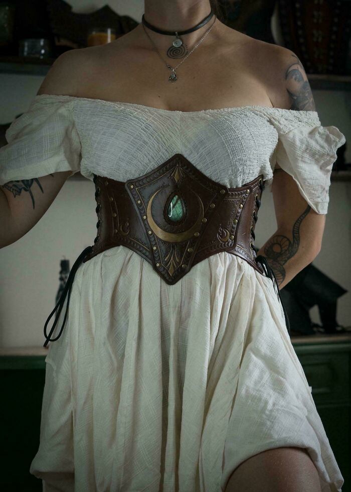Check Out This Leather Corset I Crafted!