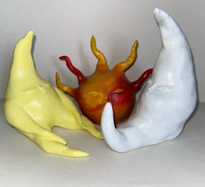 My First Clay Sculptures—Ugly On Purpose! (Now With a Sleepy Star)