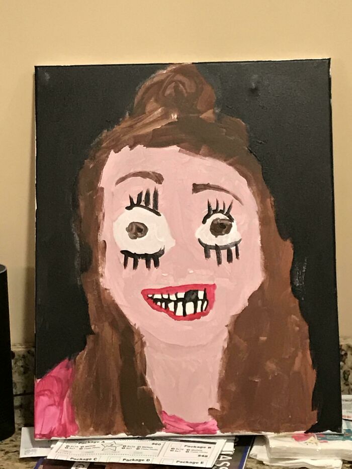 5-Year-Old’s Self-Portrait That’s Kinda Nightmarish