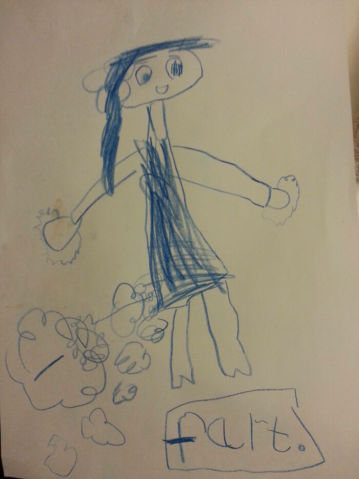 Cousin’s First Drawing Of Her Mom (She’s 5, And It's Cute)