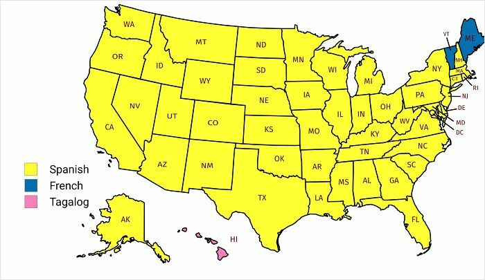 What’s The 2nd Most Spoken Language In Each US State?