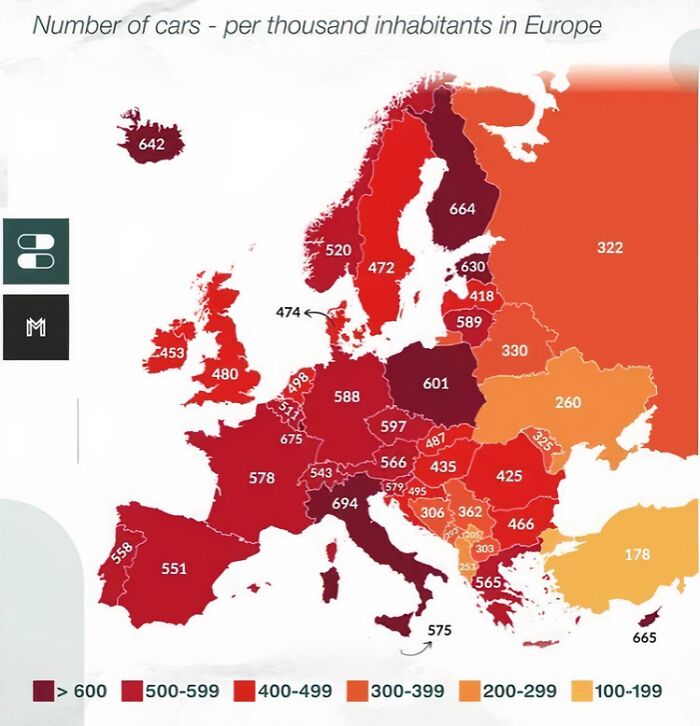 Cars Per 1000 People In Europe—Who’s Driving?