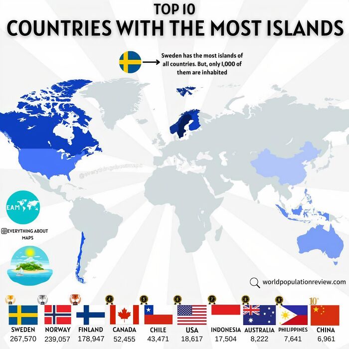 Top 10 Countries With The Most Islands—Beach Day, Anyone?