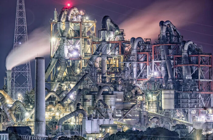 Mitsubishi Ube Cement Factory At Night – Spooky Industrial Fever