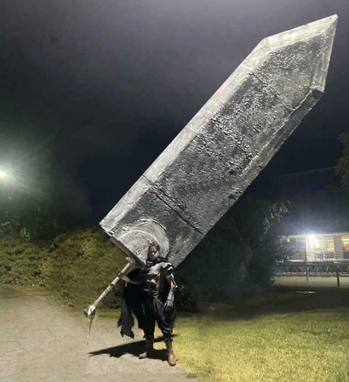 If This Giant Sword Was Styrofoam, How Heavy Would It Be?