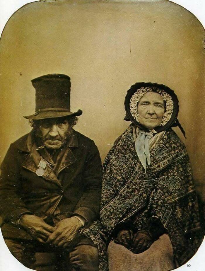 British War Vet and Wife Pose With Serious Medal Bling (Circa 1855)