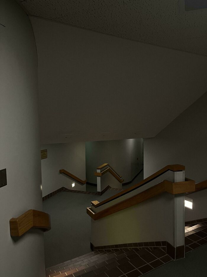 Spotted This Hallway on My College Campus—Eerie!