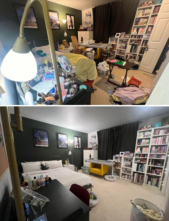 Bedroom Clear Out After a Year of Grief and ADHD
