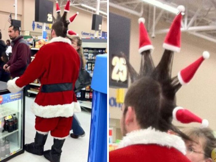 Punk Rock Santa Crashing Walmart