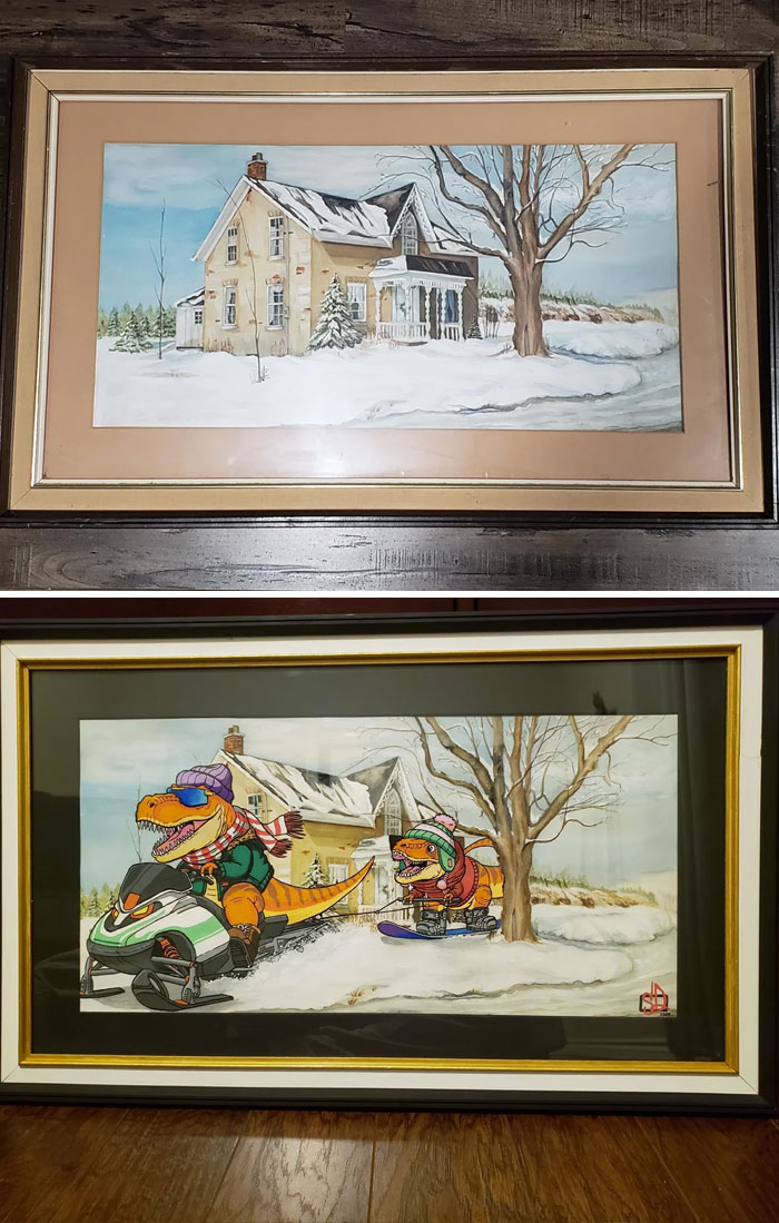 Wait, People Actually Repaint Thrift Store Art? Yep, And It's Hilarious!