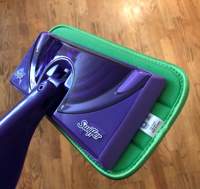 Dragging Around Heavy Buckets Of Gross Water Is Medieval Torture — So Use The Swiffer Spray Mop And Skip The Swimming Pool