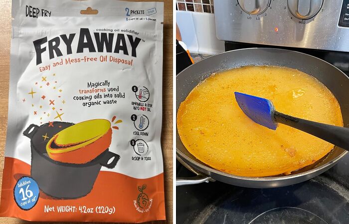 Cooking Oil Gone Wild? Turn It Solid With This Magic Fryaway Oil Solidifier And Say Goodbye To Mess