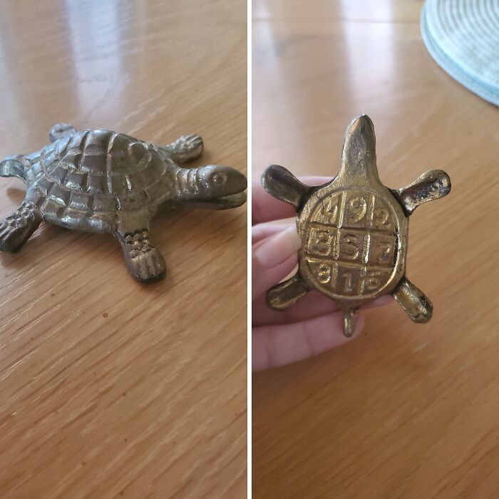 Got This Tiny Turtle Figurine As A Moving Away Gift. Gold? Maybe!