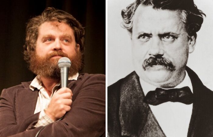 Zach Galifianakis & Louis Vuitton: Moustache Buddies