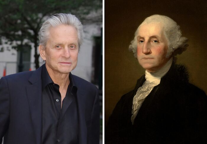 Michael Douglas & George Washington: Presidential Doubles