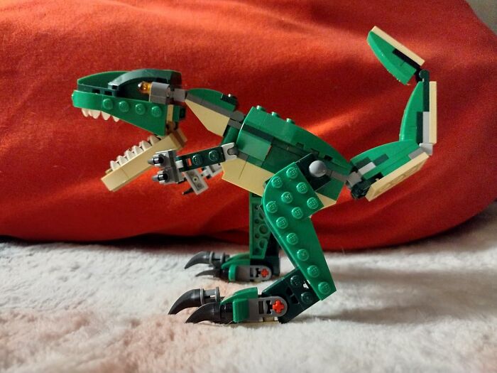 Keep A T-Rex On Your Desk Without The Danger Thanks To LEGO Dinosaur That Only Bites Blocks