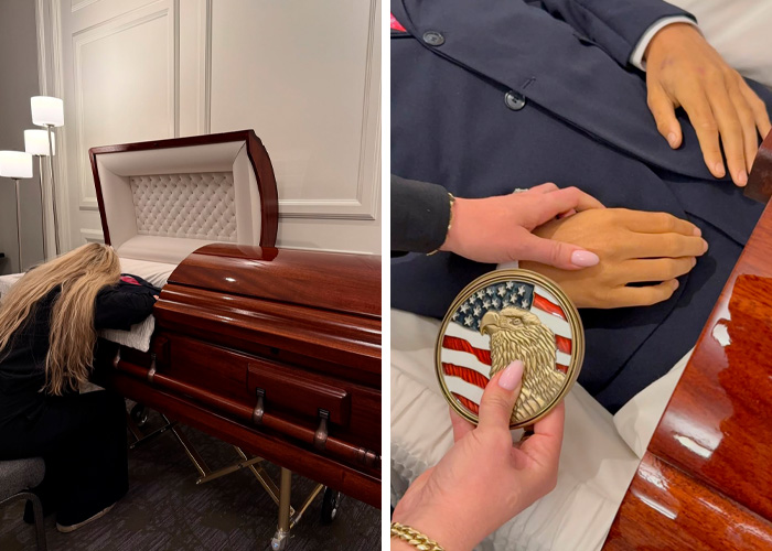 Photos With Charlie’s Casket—Yikes or Heartfelt?