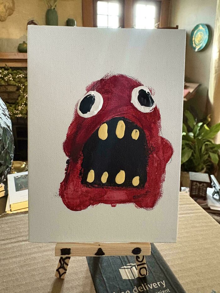 Met a Little Girl Selling Paintings of Christmas Monsters at the Market