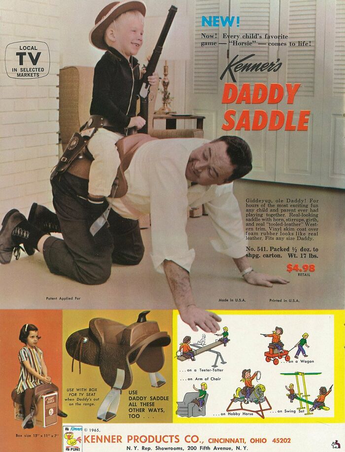 1965 - Kenner’s Daddy Saddle: Parenting, Old-School Style