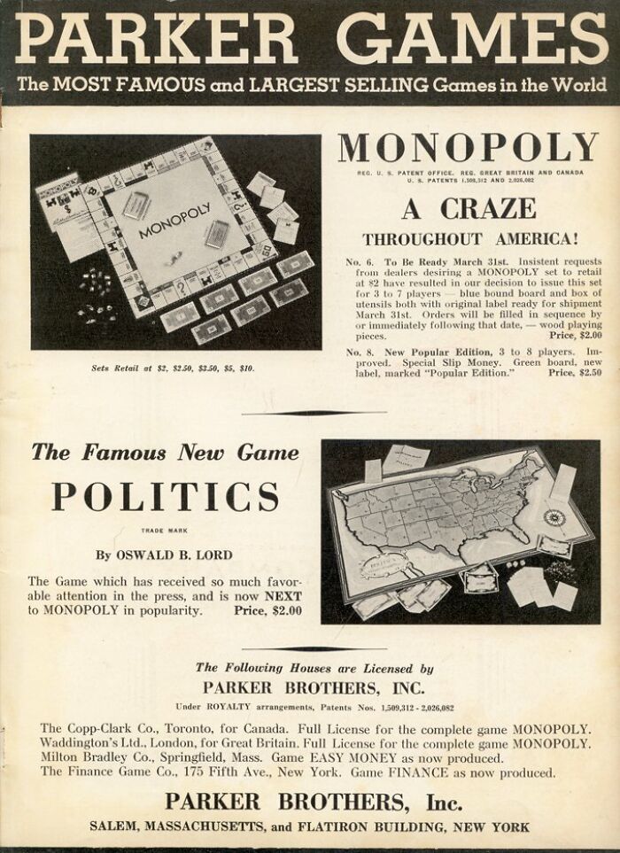 1936 - Parker Brothers: Game Night Done the Old Way