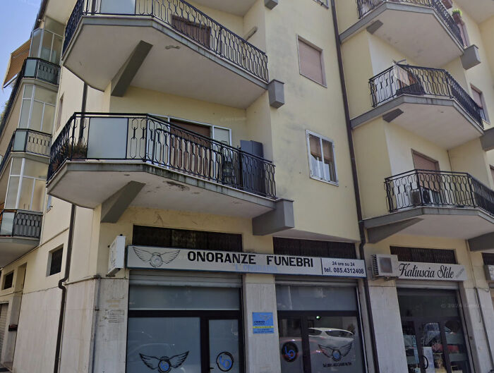 This Italian Funeral Home Has Coffin-Shaped Balconies. Yep, Seriously!