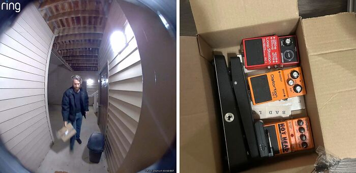 Guy Drops Off a Weird Opened and Re-Taped Box at Our Place—It's Just Guitar Pedals? Suspicious!