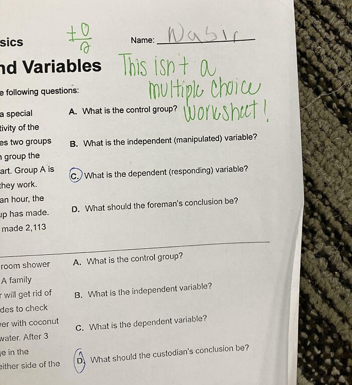 My Friend Didn’t Even Read The Question – Classic Move