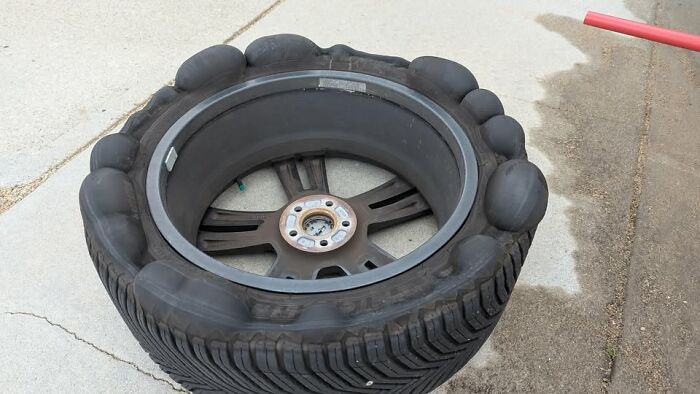 What’s Going On Under That Tire? It Looks Bad