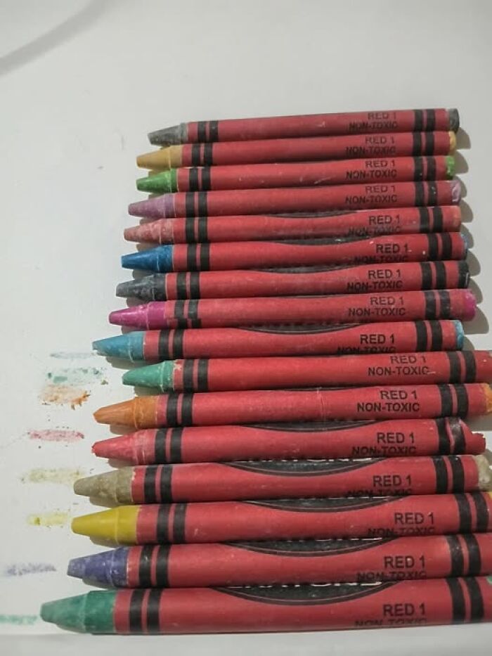 All Crayons Labeled "Red 1"—No Matter The Color