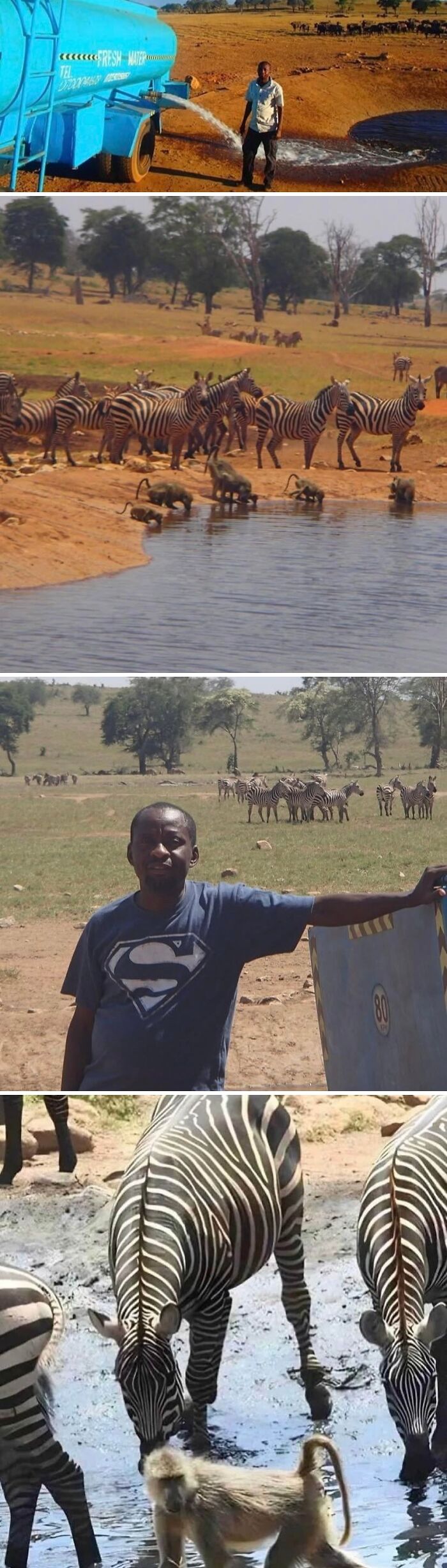 This Guy Drives Hours Every Day To Bring Water To Thirsty Kenyan Wildlife