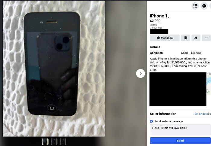 Rare 'iPhone 1' for $2000. Yeah, Sure.