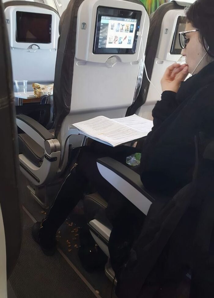 Pistachio Shell Tossing On Airplane Floor? This Person Just Doesn’t Care