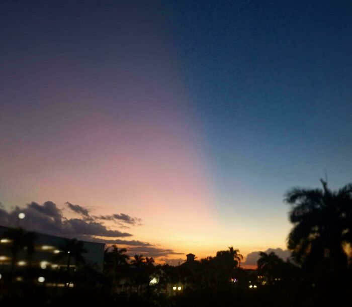 Sunset Split In Two Worlds