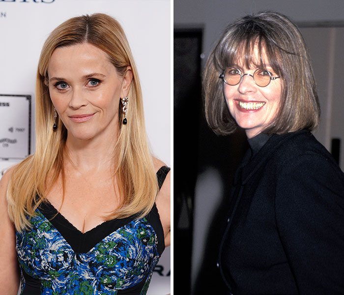 Reese Witherspoon (2025) & Diane Keaton (1995) – 49yo