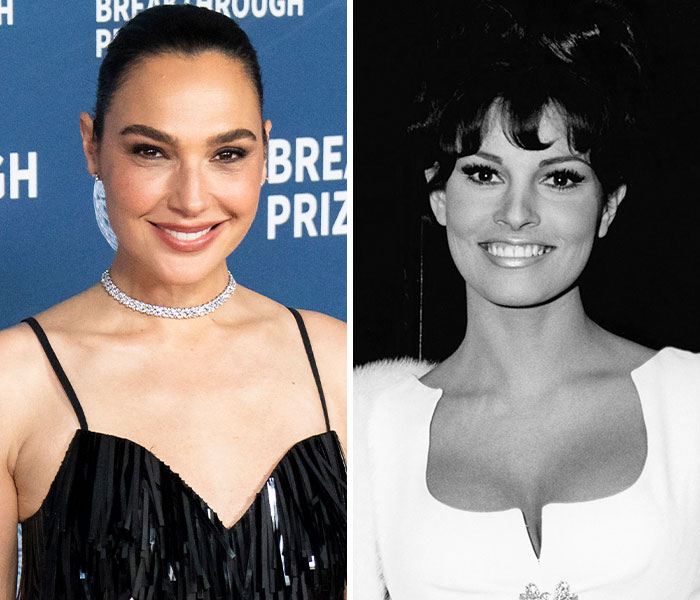 Gal Gadot (2025) & Raquel Welch (1980) – 40yo