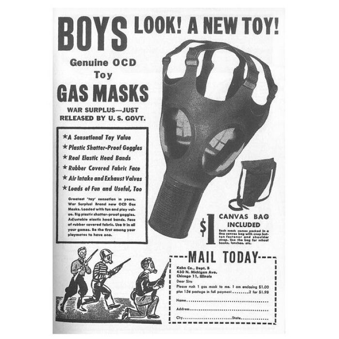 Genuine OCD Toy Gas Masks For Those Seriously Serious Kids
