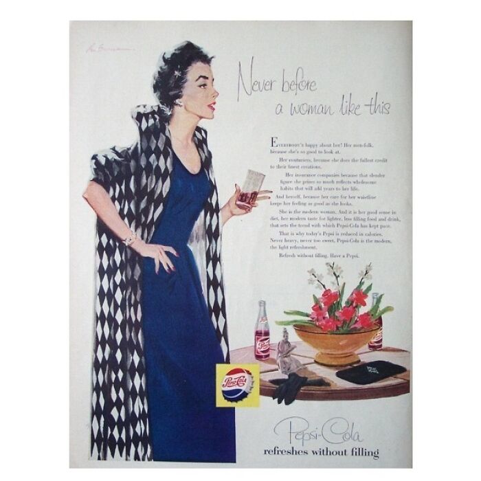 In The ’50s, Pepsi Said Drinking Their Soda Would Make You Slimmer and More Attractive