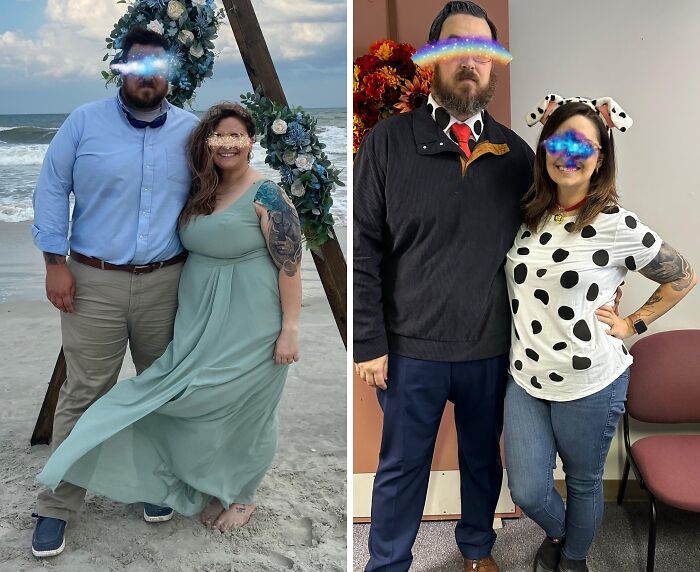 Us After Losing 250 Pounds – Talk About Teamwork!