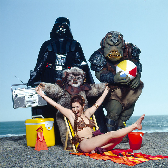 Carrie Fisher’s Beach Day With Star Wars Buddies