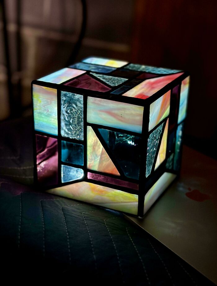 DIY Stained Glass Nightstand Lamp — Handmade Coolness