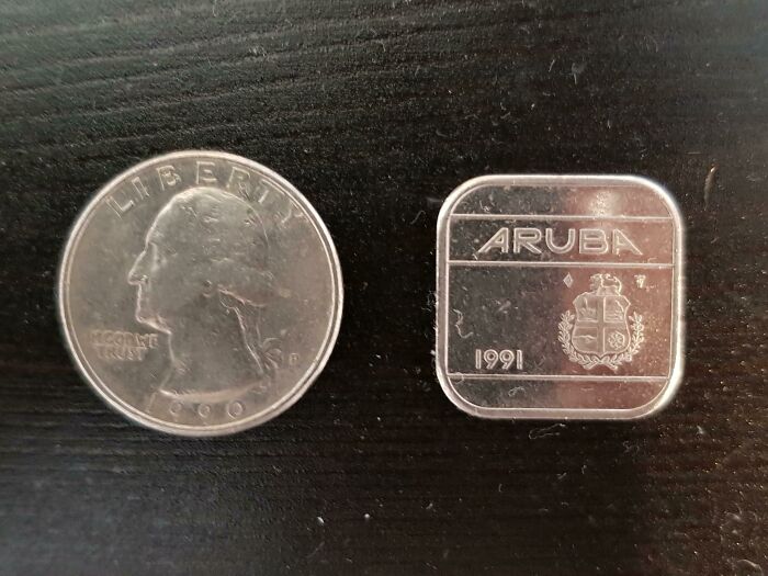 Aruba’s 50 Cent Coin Is Square – Who Designed This?