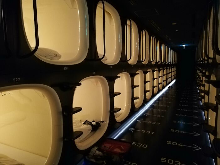Cyberpunk-Style Sleeping Pods At A Capsule Hotel In Tokyo – So Cool!
