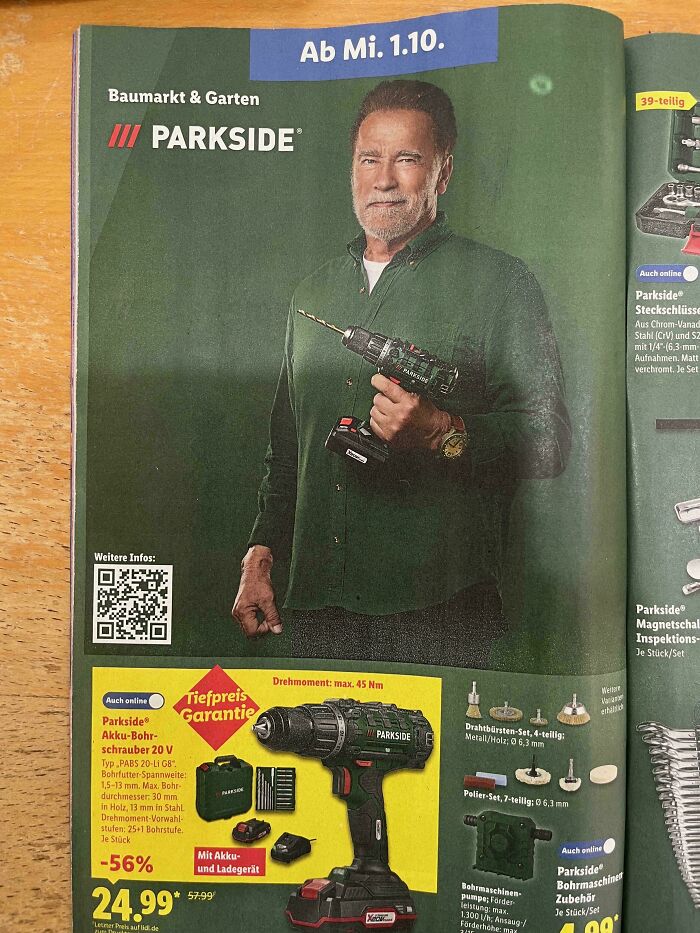 Cheap Drill Advertised By Arnold In A German Discount Store – Legendary