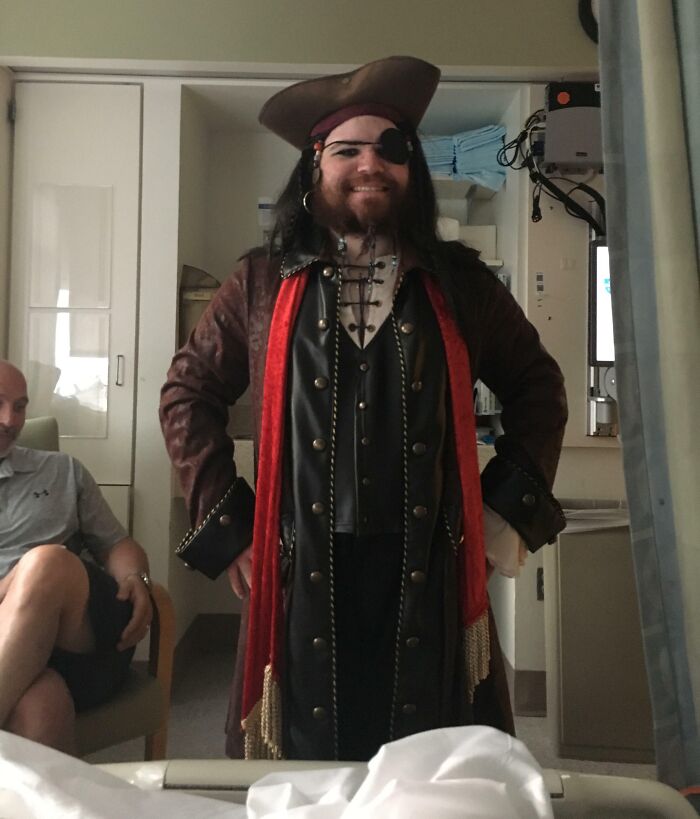 Got My Leg Amputated, Bro Shows Up Dressed Like A Pirate. Classic.