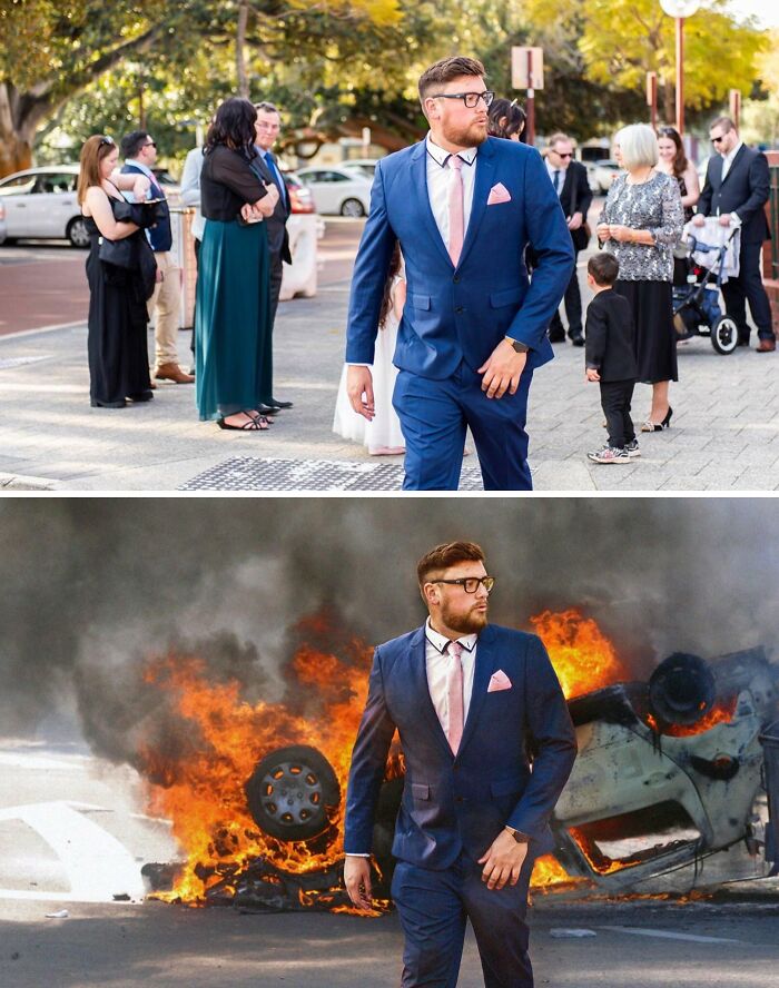 Got Married, Sis Saw Her Chance At Photo Fame And Took It.