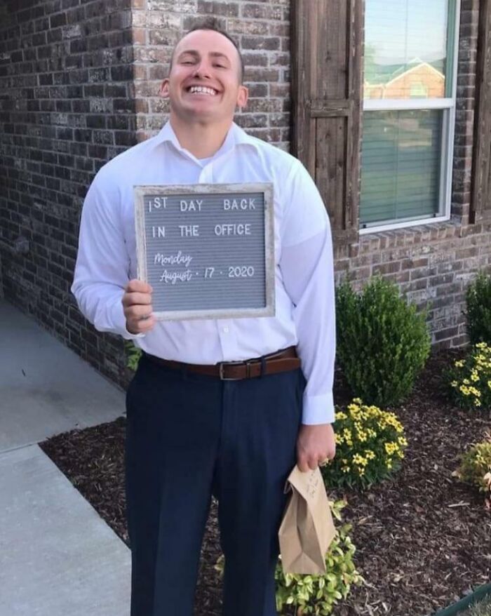 Brother Going Back To Work Today. Hoping He Makes Friends (Like This One).