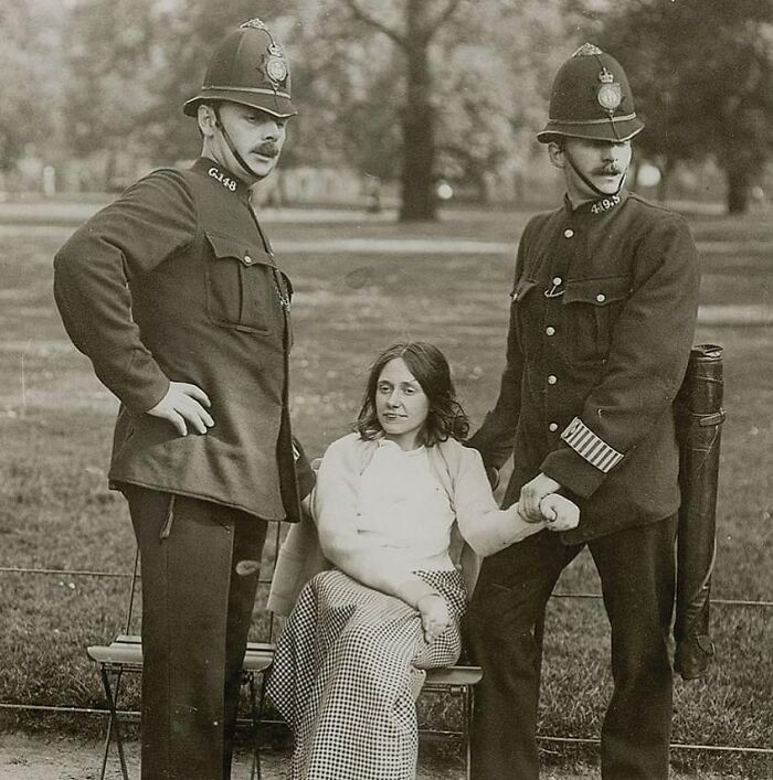 Suffragette Arrest Scene Caught in London Park, c1910