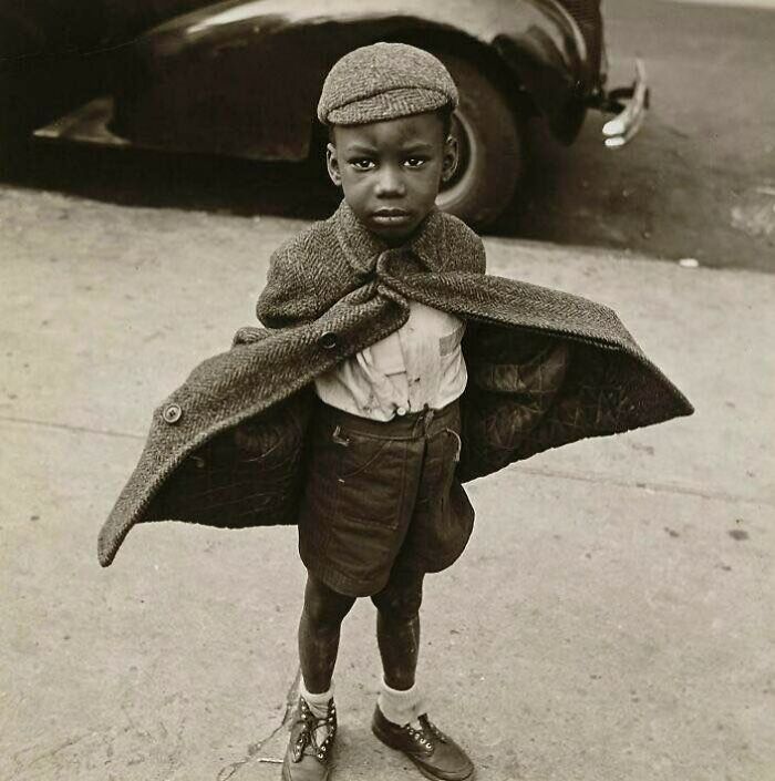 Little Dude All Dressed Up in 1949 NYC