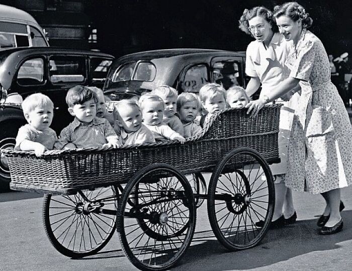 Two Nannies, and a Bunch of Kids, London 1950s
